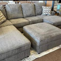 OPhannon Sectional Sofas Couchs with Chaise + OTTOMAN 