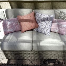 West Elm , Outdoor Wicker Love Couch 