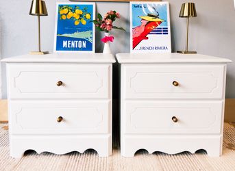 2 Nightstands, White