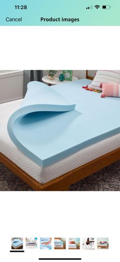 LINENSPA Memory Foam Mattress Topper - 2 Inch Gel Infused Memory Foam