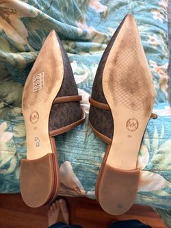 MICHAEL Michael Kors brown signature logo Ines flat