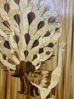 Wooden Peacock Wall Art from Philippines