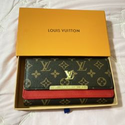 Louis Vuitton Brown And Beige Wallet 