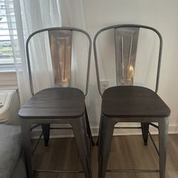 2x Industrial Style Bar stools