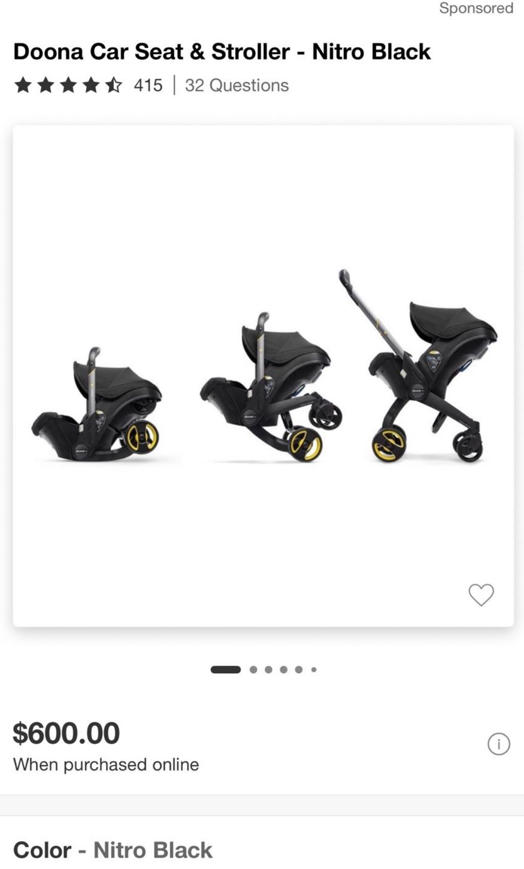 Brand New Unopened Doona Stroller