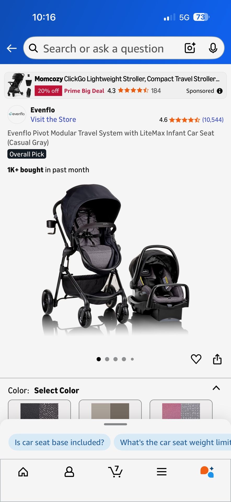Stroller Car seat Combo