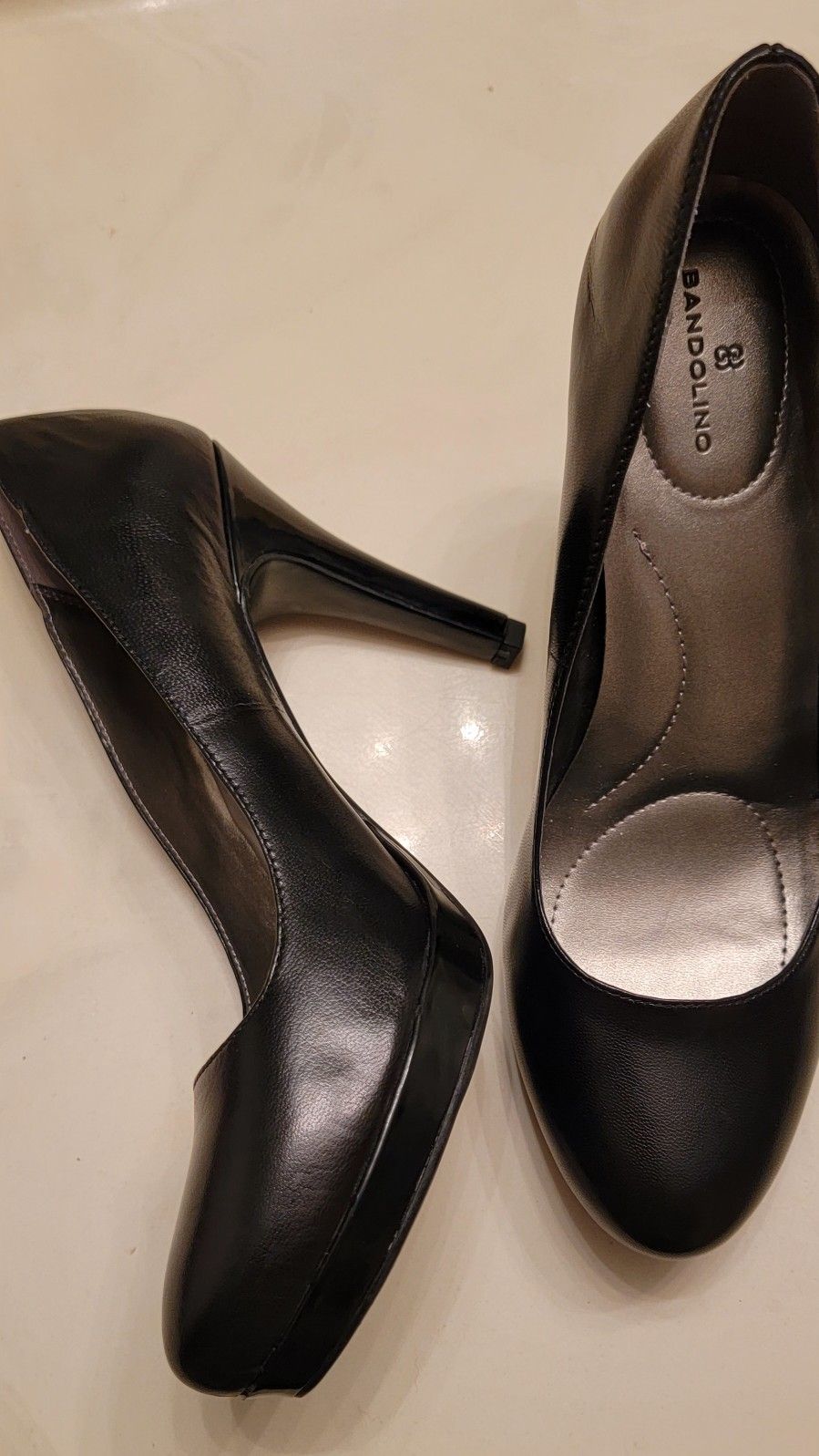 Bandolino Platform Heels Leather Black 91/2