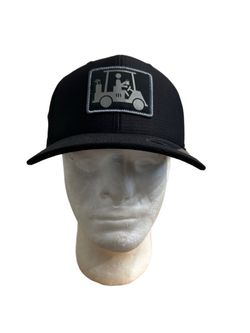 Travis Mathew Black Golf Cart Patch Snapback Hat