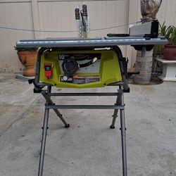 Ryobi 10" table saw with folding stand