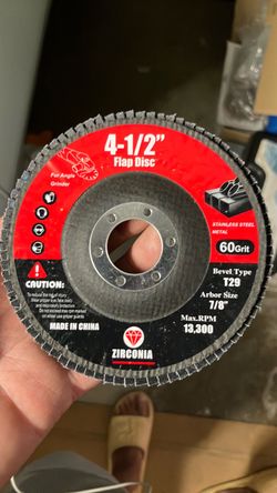Zirconia 4-1/2" Flap Disc 60 Grit T29