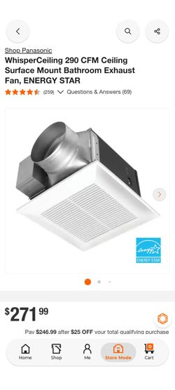 Panasonic bathroom exhaust fan