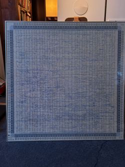 Huge 3ft Vtg 1987 LSI Logic Corporation Framed Enlarged Computer Chip Art Print