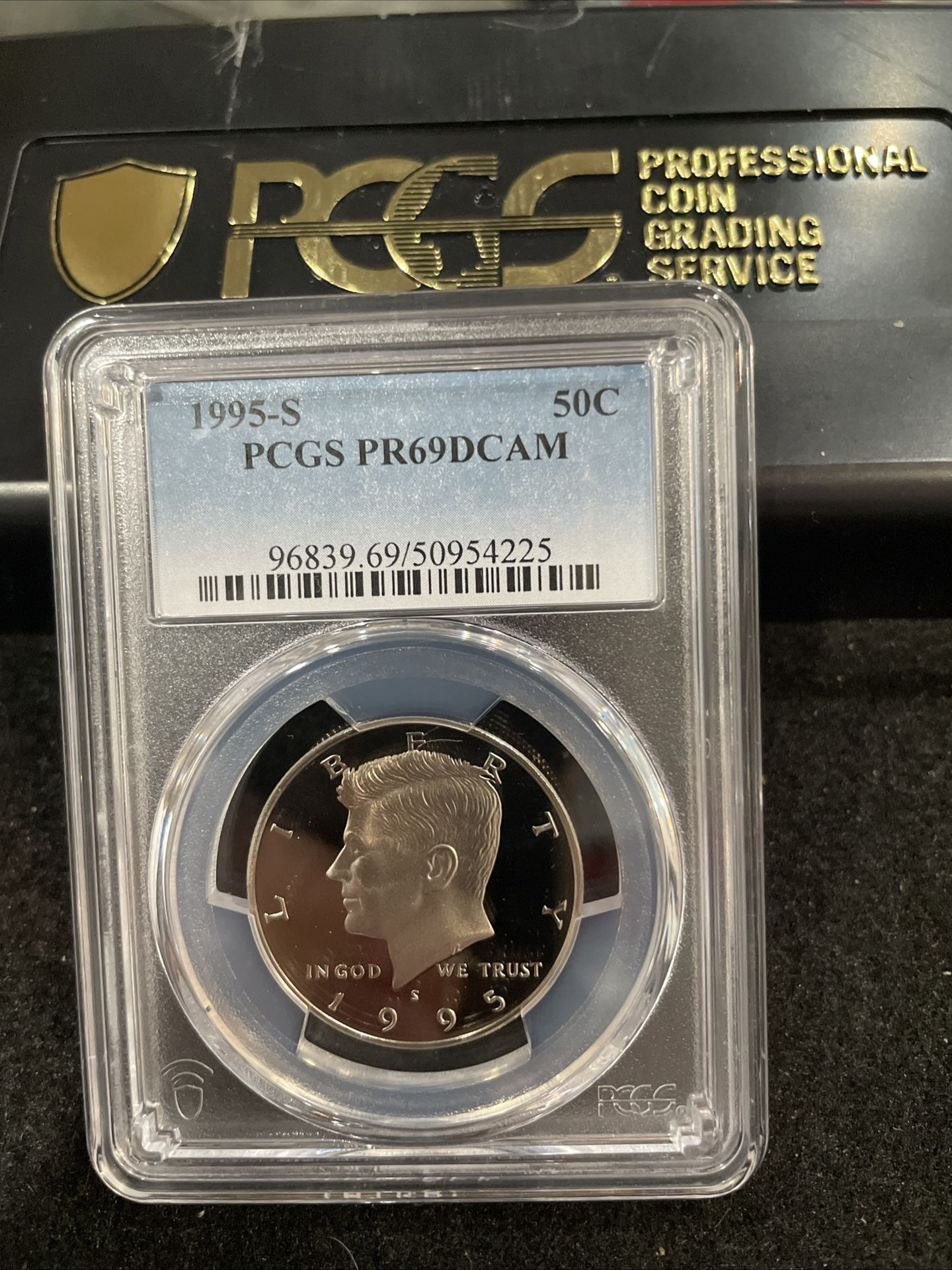1995 S Gem Proof Kennedy Half Dollar Graded At PR69 With A Deep Cameo Q-20