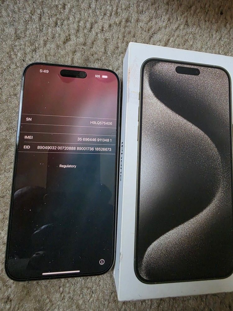 Unlocked 15 Pro Max $800