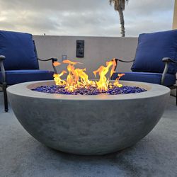 New Outdoor Concrete Patio Furniture Fire Pit Heater, Exclusively at Jr's Patio 
