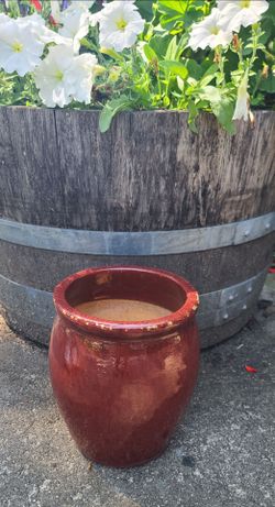 Nice Red Ceramic Flower Pot