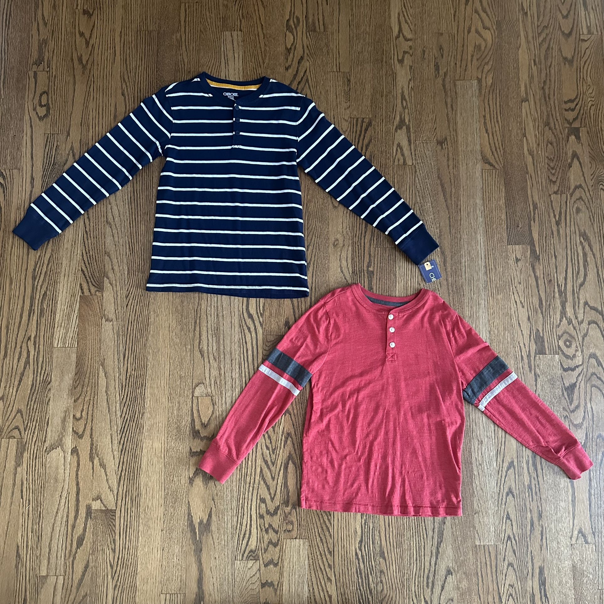 Boys Size 8 - 10 (Medium) Long Sleeve Shirts (Bundle of 2 shirts)