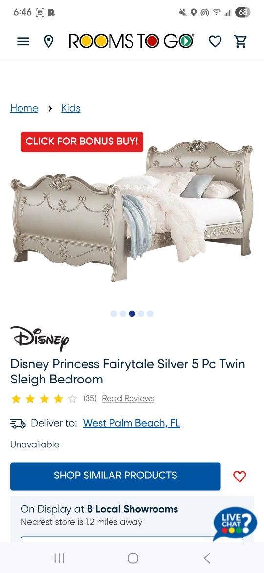 Disney Princess FULL size Bed Frame, Twin Trundle, Dresser, mirror & Nightstand