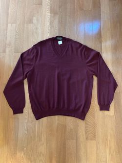 Brooks Brothers XL Men’s Sweater Merino Wool Burgundy