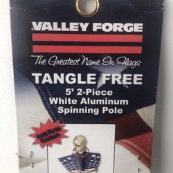 Valley Forge Flag 60736 Tangle-Free Flagpole, 5' Aluminum Pole W/American Flag