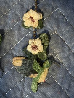 Vintage Hampton Bay Hummingbird & Hibiscus Fan Pull Chains - 3-Piece Matching Lot