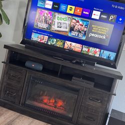 Vizio55”+Ps4+Sansung  SoundBar+Fireplace Stand+jbl