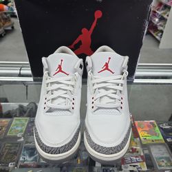Nike Air Jordan 3 White Cement Reimagined DN3707-100 Mens Shoes Size 11