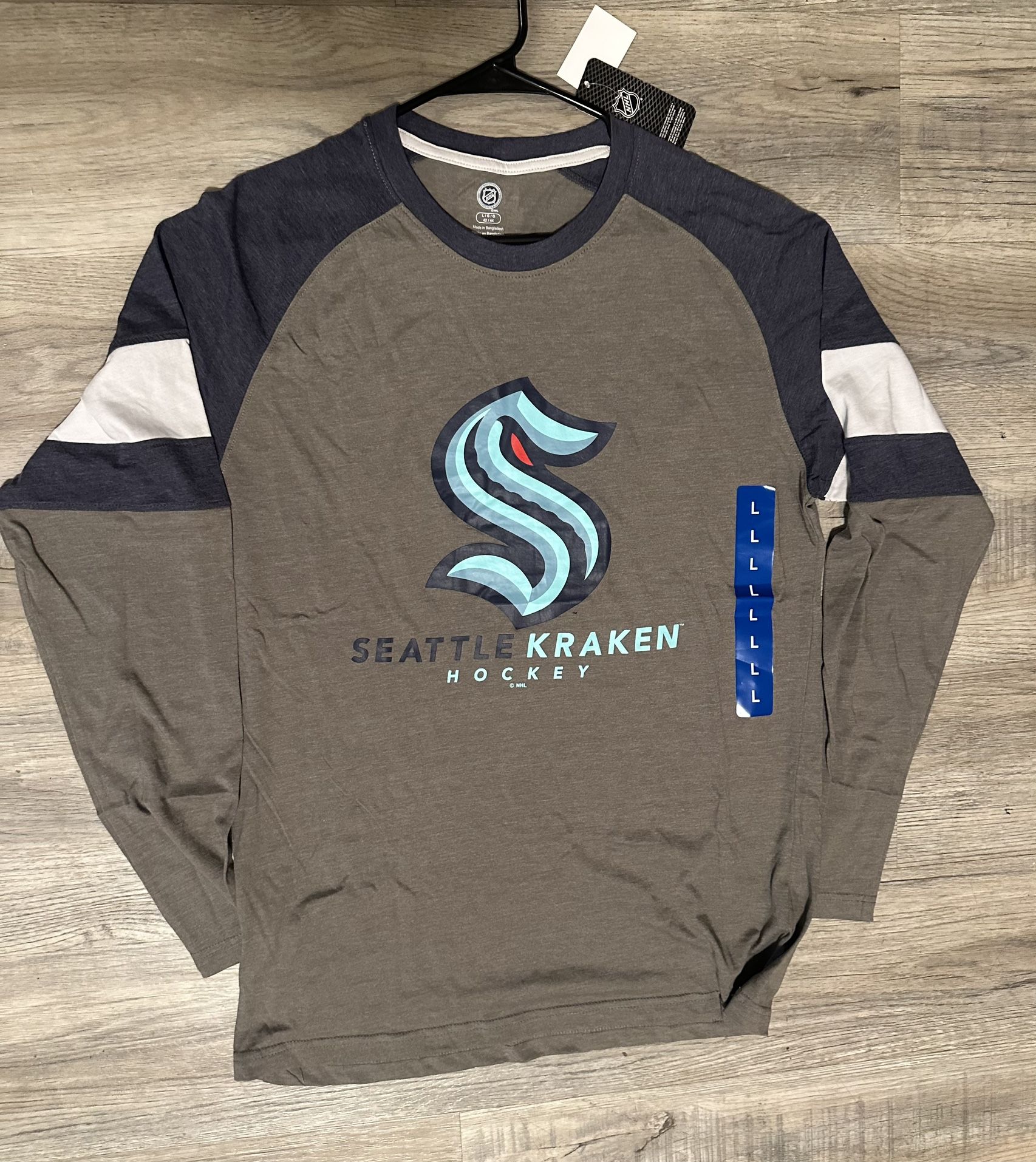 Seattle Kraken Baseball Style T-Shirt (S/M/L/XL)