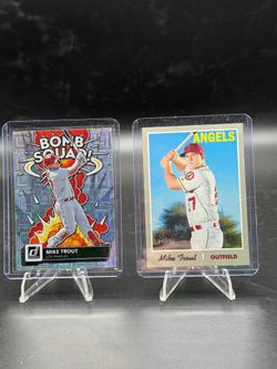 2 Mike Trout Baseball Cards