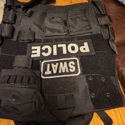 Security Vest Police- Swat Patches Included 