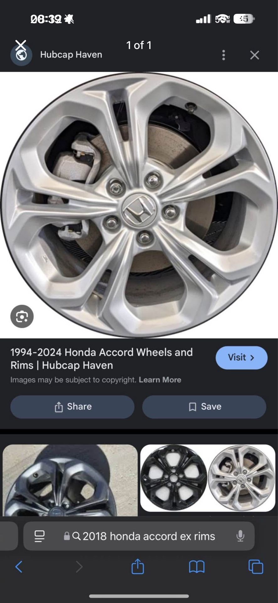 2018 Honda Accord Rims