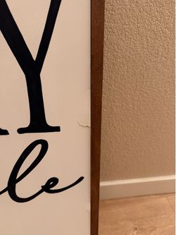 Custom wood sign stay awhile