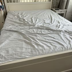 Queen IKEA Hemnes Bed Frame - White