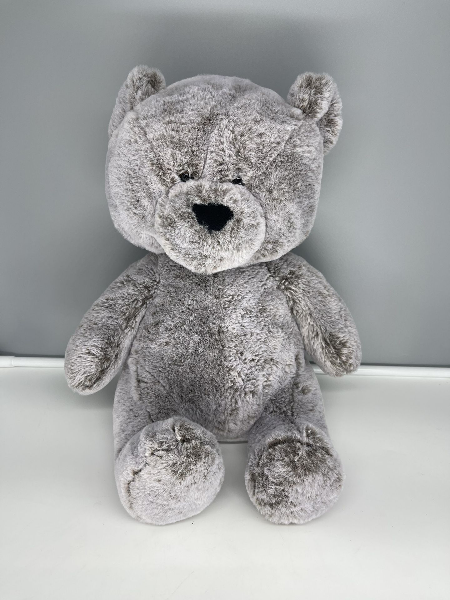 Animal Adventure 2021 Frosted Stuffed Plush Teddy Bear Brown White Gray 13 Soft