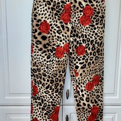 Laurèl pants leopard / cat with rose Italy size 38