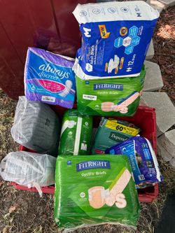 Adult Diapers & Pads $20 for all - depend , always , FitRight