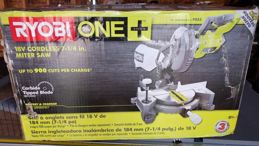 Ryobi ONE+ 18V Cordless 7-1/4" Compound Miter Saw