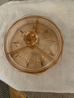 Vintage Depression Glass Candy Dish