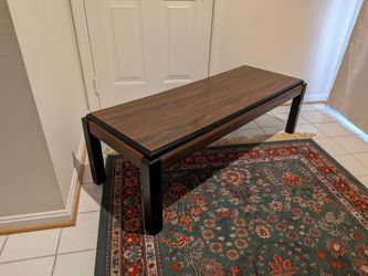 Upcycled MCM Coffee Table w/Black Wood Legs