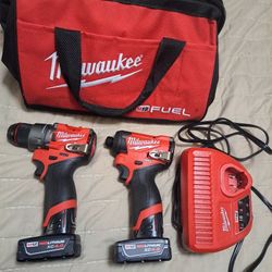 Milwaukee M12 Brushless Hammer Drill And Impact Driver
