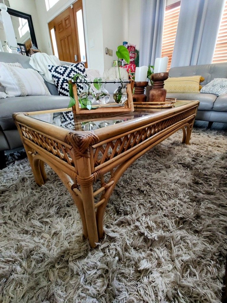 Beautiful Coastal Set Coffee Table & End Table
