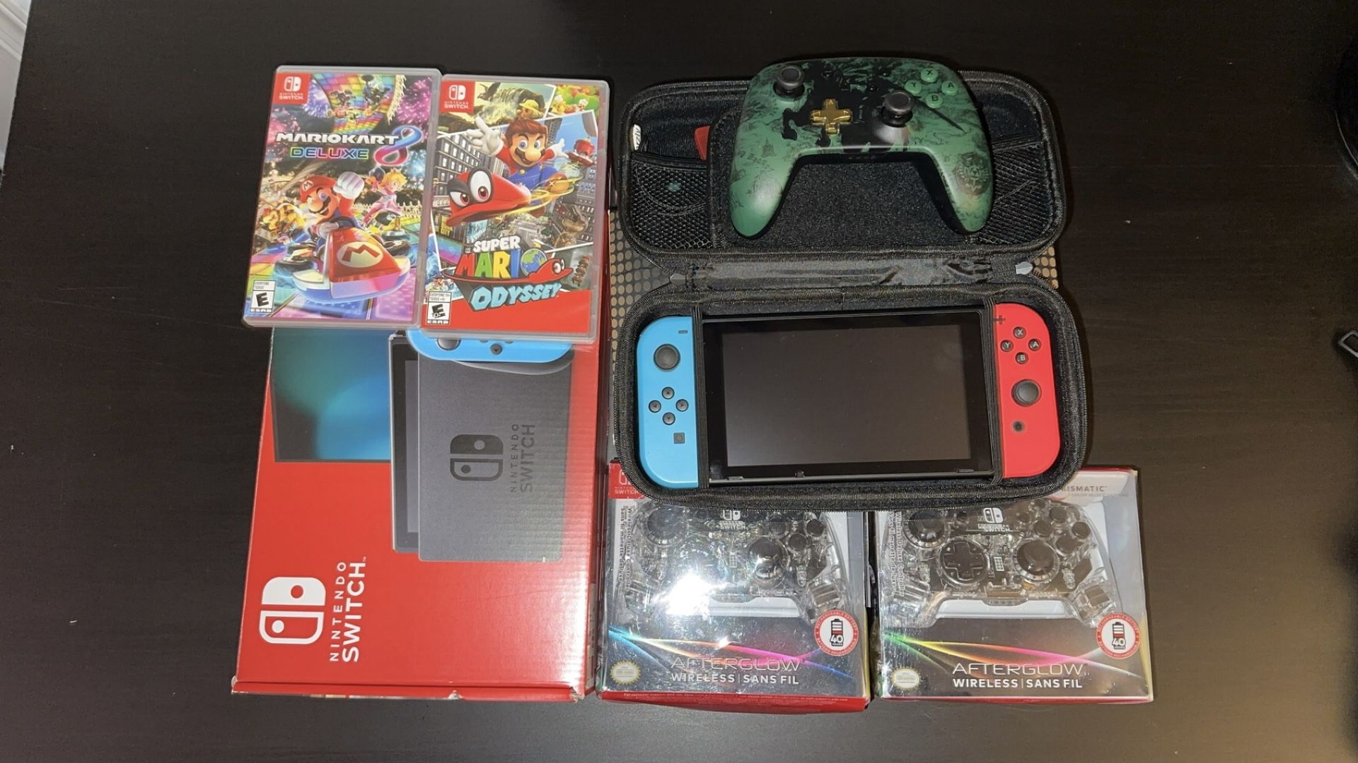 Nintendo Switch With Many Accessories