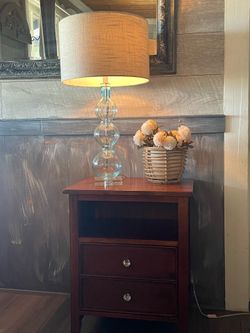 Real wood side table, new quartz handles!