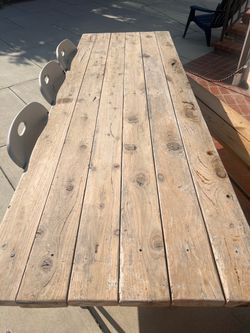 Full oak out door table and bench