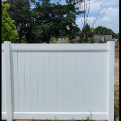 White Vinyl Fence 