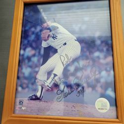 Autographed Goose Gossage framed picture smoke free pet free home