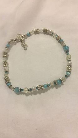 Pearl beaded bracelet/anklet