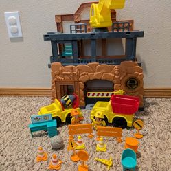 Construction toy and Vtech drill toolbox toy for toddler