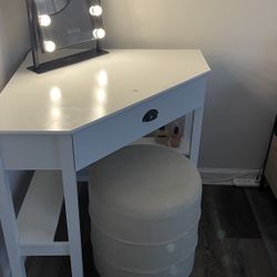 Wooden corner desk