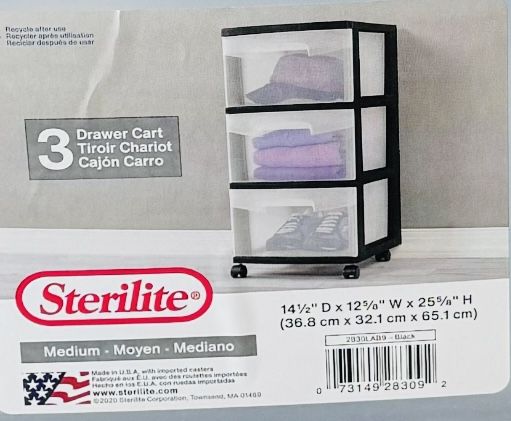 Sterilite 3-Drawer Containers